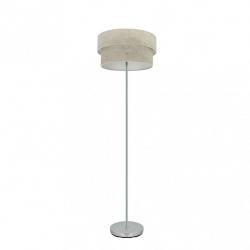 Pie Salon Doble Smile 1xe27 Cromo/cemento Gris 162x40x40 Cm