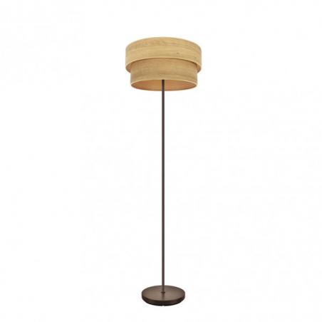 Pie Salon Doble Smile 1xe27 Marron/madera Clara 162x40x40 Cm