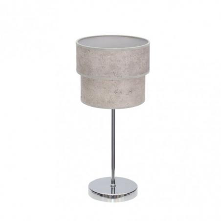 Sobremesa Doble Smile 1xe14 Cromo/cemento Gris 44x18x18 Cm