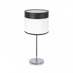 Sobremesa Cloe 1xe14 Cromo/blanca-madera Negra 42X18X18 CM