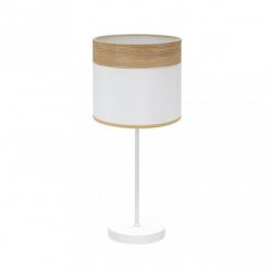 Sobremesa Cloe 1xe14 Blanco/blanca-madera Clara 42x18x18 cm