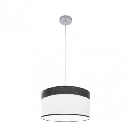 Colgante Cloe 1xe27 Cromo/blanca-madera Negra Regx40x40 cm