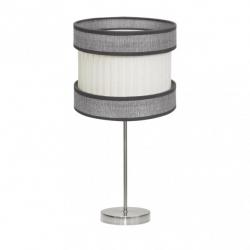 Sobremesa Alto Home 1xe27 Niquel/gris-beis 61x30x30 Cm