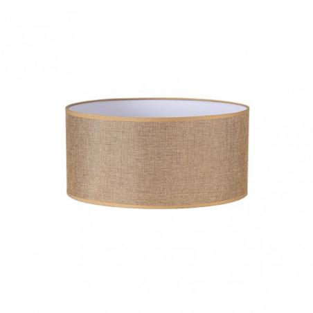 Pantalla Cilindrica Jin E27 Marron 40Dx40dx21h Cm  Tejido Saco-yute