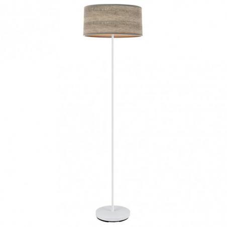 Pie Salon Jerte 1xe27  Blanco/madera Gris 165x40x40 Cm