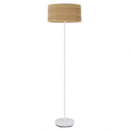 Pie Salon Jerte 1xe27  Blanco/madera Clara 165x40x40 Cm