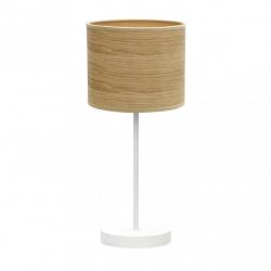 Sobremesa Jerte 1xe14  Blanco/madera Clara 42x17x17 Cm