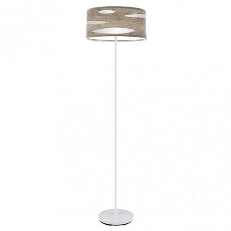 Pie Salon Odra 1xe27 Blanco/madera Gris 165x40x40 Cm