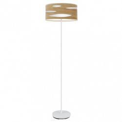 Pie Salon Odra 1xe27 Blanco/madera Clara 165x40x40 Cm