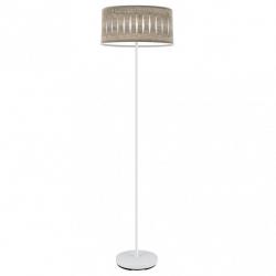 Pie Salon Piron 1xe27 Blanco/madera Gris 165x40x40 Cm