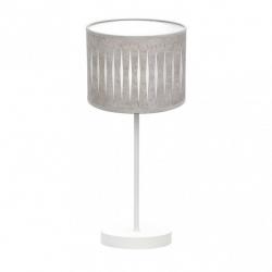 Sobremesa Piron 1xe14 Blanco/cemento Gris 42x17x17 Cm