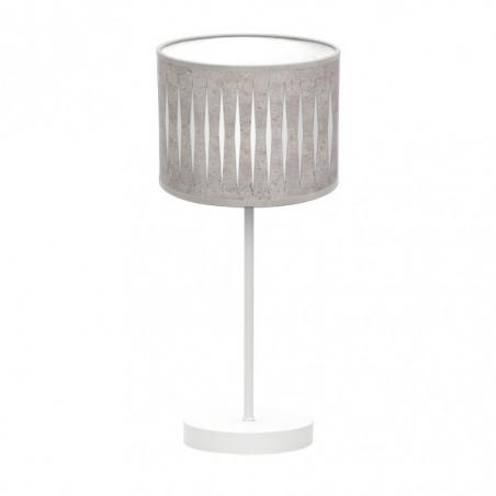Sobremesa Piron 1xe14 Blanco/cemento Gris 42x17x17 Cm
