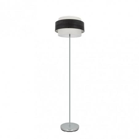 Pie Salon Myriam 1xe27 Cromo/Madera Negra