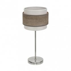 Sobremesa Myriam 1xe14 Niquel/Madera Gris 47x18x18 cm