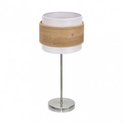 Sobremesa Myriam 1xe14 Niquel/Madera Clara 47x18x18 cm