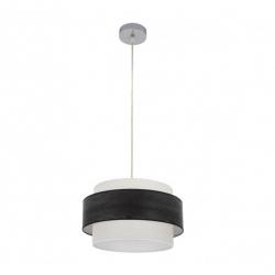 Colgante Myriam 1xe27 Cromo/Madera Negra Regx40x40 Cm