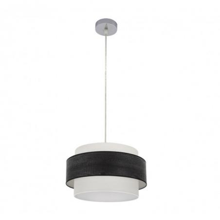 Colgante Myriam 1xe27 Cromo/Madera Negra Regx40x40 Cm