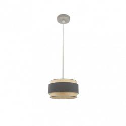 Colgante Kandy 1xe27 Natural/gris Regx30x30 Cm