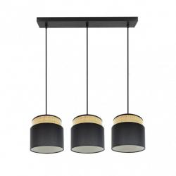 Regleta Kandy 3xe27 Natural/negro Regx68x19 Cm