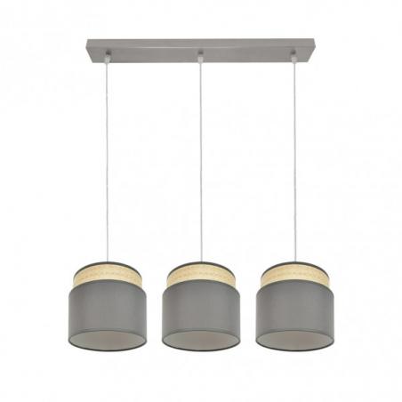 Regleta Kandy 3xe27 Natural/gris Regx68x19 Cm