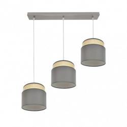 Regleta Kandy 3xe27 Natural/gris Regx68x19 Cm