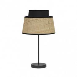 Sobremesa Jia 1xe14 Natural/negro 40x20x20 Cm