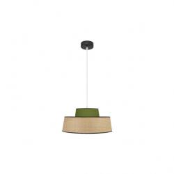 Colgante Jia 1xe27 Natural/verde Regx40x40 cm