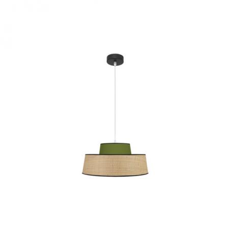 Colgante Jia 1xe27 Natural/verde Regx40x40 cm