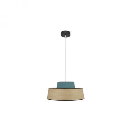 Colgante Jia 1xe27 Natural/turquesa Regx40x40 cm