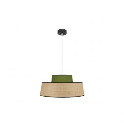 Colgante Jia 1xe27 Natural/verde Regx50x50 cm