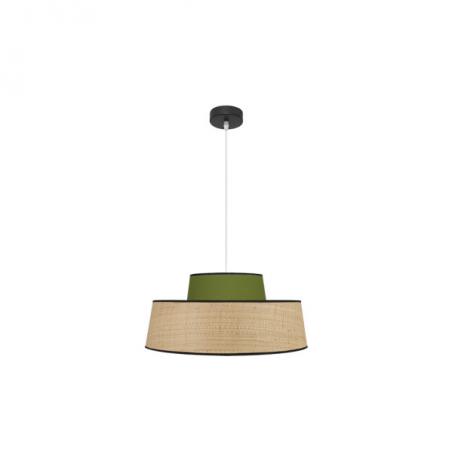 Colgante Jia 1xe27 Natural/verde Regx50x50 cm