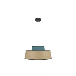 Colgante Jia 1xe27 Natural/turquesa Regx50x50 cm
