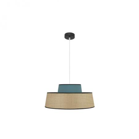 Colgante Jia 1xe27 Natural/turquesa Regx50x50 cm