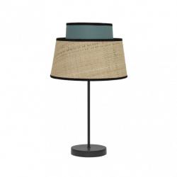 Sobremesa Jia 1xe14 Natural/turquesa 40x20x20 Cm
