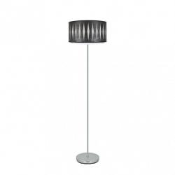 Pie Salon Alexandra 1xe27 Cromo/madera Negra 162x40x40 Cm