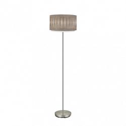 Pie Salon Alexandra 1xe27 Niquel/madera Gris 162x40x40 Cm