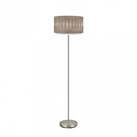 Pie Salon Alexandra 1xe27 Niquel/madera Gris 162x40x40 Cm