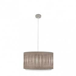 Colgante Alexandra 1xe27 Niquel/Madera Gris Regx40x40 cm