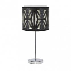 Sobremesa Katerina 1xe14 Cromo/madera Negra 42x17x17 Cm