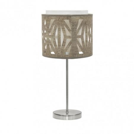 Sobremesa Katerina 1xe14 Niquel/madera Gris 42x17x17 Cm
