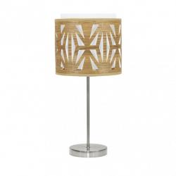 Sobremesa Katerina 1xe14 Niquel/madera Clara 42x17x17 Cm
