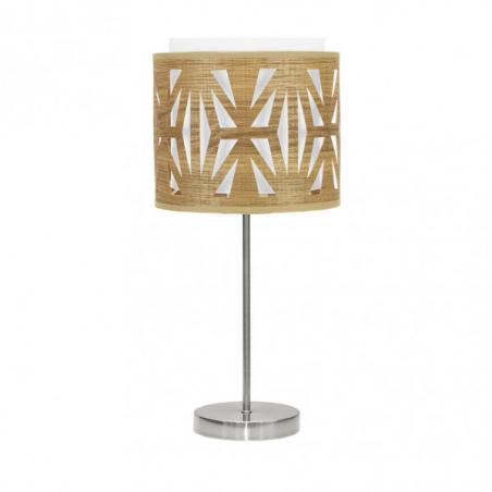 Sobremesa Katerina 1xe14 Niquel/madera Clara 42x17x17 Cm