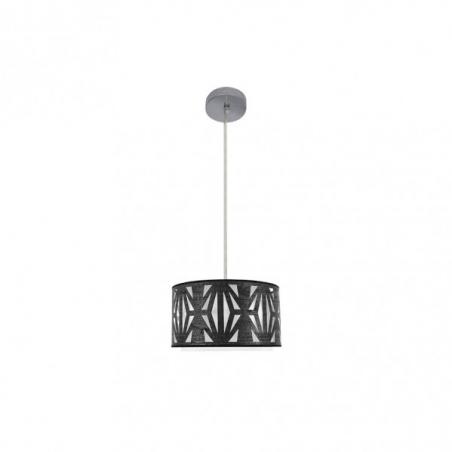 Colgante Katerina 1xe27 Cromo/madera Negra Regx30x30 cm