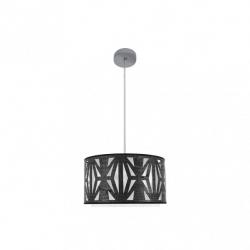 Colgante Katerina 1xe27 Cromo/madera Negra Regx40x40 cm