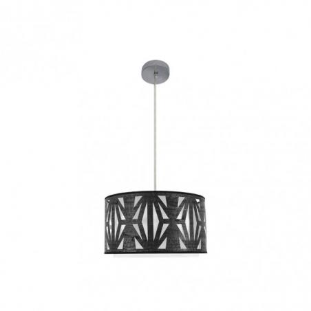 Colgante Katerina 1xe27 Cromo/madera Negra Regx40x40 cm