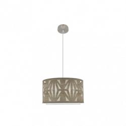 Colgante Katerina 1xe27 Niquel/madera Gris Regx40x40 cm