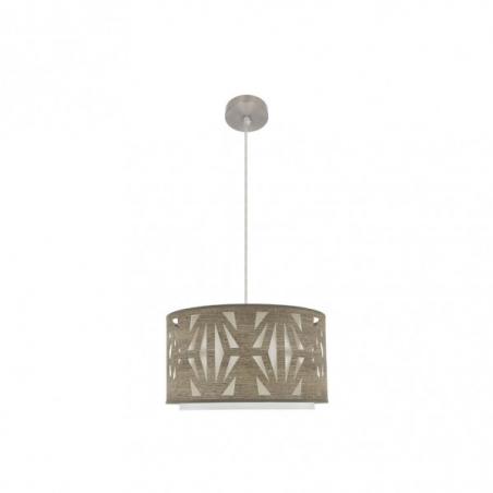 Colgante Katerina 1xe27 Niquel/madera Gris Regx40x40 cm