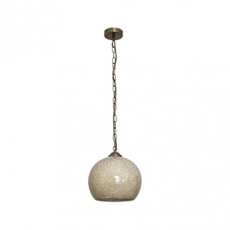 Colgante Tenor 1xe27 Cuero/ambar Mosaico Regx25x25 Cm