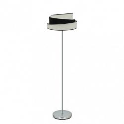 Pie Salon Hara 1xe27 Cromo/blanco-negro 162x40x40 Cm