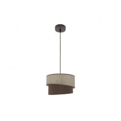 Colgante Hara 1xe27 Marron/marron Regx35x35 Cm